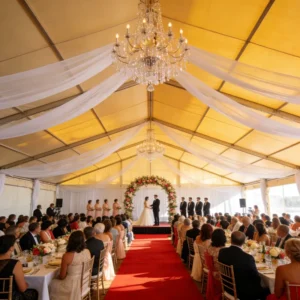 Modular Aluminum Wedding Banquet Marquee Large Capacity Wind Snow Resistant Flexible Expansion