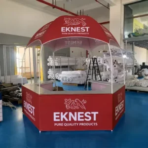 Modular Marketing Booth Customized Graphic Display Unit for Cosmetic Launch Retail Promotion Exhibition Hall