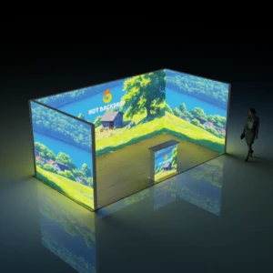 Modular Portable Backlit Booth Display, LED Advertising Light Box for Expo Booths