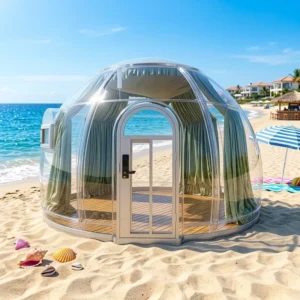 Modular Prefab PC Transparent Eco Friendly Waterproof Outdoor Garden Starry Night House Single Layer All Seasons