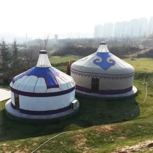 Mongolian Canvas Yurt 4m Wooden Traditional Yurt for Sale