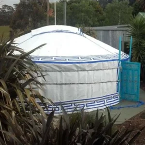 Mongolian Inflatable Luxury Glamping Waterproof Traditional Wooden Yurt 5m or 6m