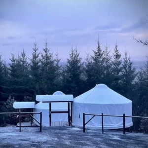 Mongolian Outdoor Camping & Hiking Yurt 6m with Stove Modern Glamping Bell Tent Tiny House for Sale