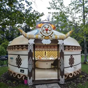 Mongolian Yurt Resort Hotel Tent Double-Layer 4-Season Thick Waterproof PVC Canvas Oxford Tube Type 9-30m One Bedroom