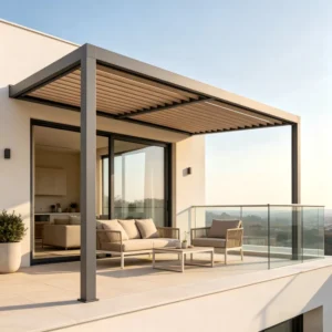Motorized Bioclimatic Aluminum Patio Roof Outdoor Louvered Pergola