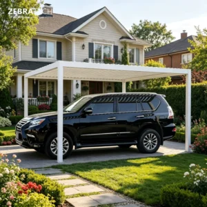 Motorized Bioclimatic Aluminum Pergola with Louver Roof, Powder-Coated, CE UKCA Certified for Villa Backyard Garden