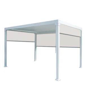 Motorized Outdoor Rainproof Panel Slat Garden Canopy Patio Powder Coated Gazebo Bioclimatic Louvered Aluminum Pergola