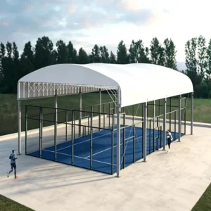 Motorized Retractable Padel Canopy Tents Telescopic Awning with Track for Padel Courts Outdoor Waterproof PC-01