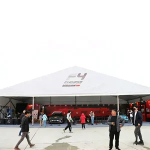 Motorsport Event Open Canopy Tent with Clear Wide Interior for Race Car Show Venue