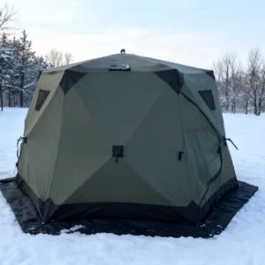 Mountain Ice Fishing Camping Winter Bivvy Cube Tent Thickened 210D Oxford Cloth Fiberglass Frame Windproof Waterproof Easy Setup