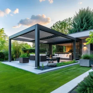 Mounted Aluminum Electric Pergola Canopy for Outdoor Living and Home Garden