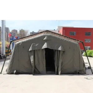 Multi Door Design PVC Portable Inflatable Field Workshop Tent Olive Green Camouflage Roof Sun Protection Windproof Outdoor Cabin