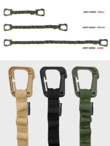 Multi-Functional Nylon Chain Buckle Camping Rope Strap for Tent Canopy Storage, 3 Sizes