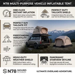 Multi-Purpose Vehicle Inflatable Tent