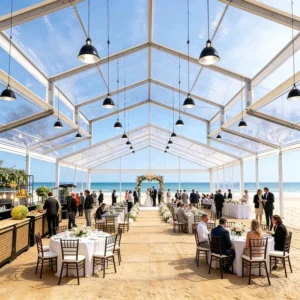 Multi-Scenario Use Clear Glass Orangery Tent Atrium Marquee Wedding Party Banquet Church Ceremony Tent
