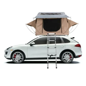 Multifunctional Outdoor Camping Hard Shell Awning Sunproof Waterproof 3 4 Person Aluminum Straight Bracing Type Roof Tent