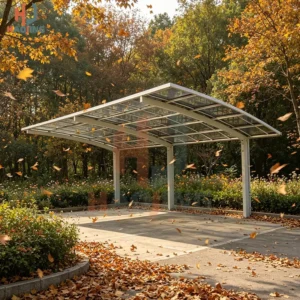 Natural Finish Aluminum Carport Elegant Outdoor Canopy Anti-UV Rust Free Vehicle Shade for Daily Family Car Protection