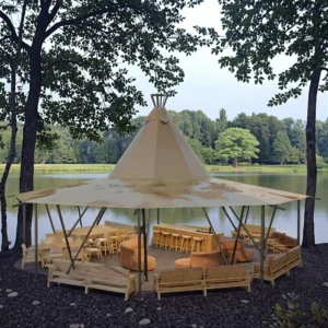 New Arrival Tourist Resort Membrane Tent Structure Building Lodge Glamping Safari Tent Removable