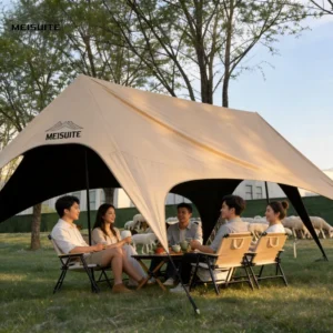 New Black Coated Double Canopy Tent Oxford Cloth UV Protection Waterproof Instant Setup Camping Awning for Beach Events