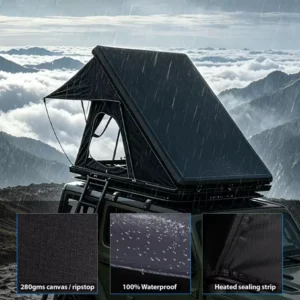 New Design 2 Person Windproof 600D Oxford Fabric Overland Waterproof Aluminum Hard Shell Car Roof Tent