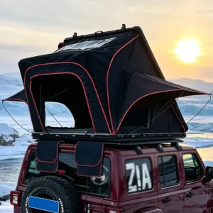 New Design Overlanding RTT Waterproof Triangular Hard Shell 4×4 Car Aluminum Roof Top Tent