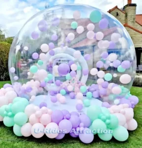 New Design Transparent PVC Bubble Dome Inflatable Tent Balloons 3m Dia X 3.5m H CE Certified 110V 220V Blower for
