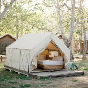 New Style Customize Manufactured Resort Outdoor Hotel Wedding Party Glamping Luxury Cotton Canvas House Cabin Space Tent