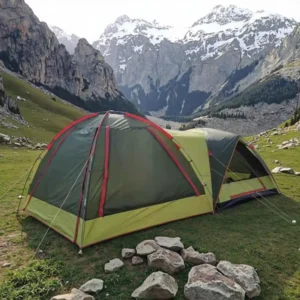 New Style Glamping Tent for Family Party Tent Shelter with Two Bedroom Fiberglass Poles Durable Oxford Fabric
