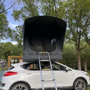 New Type Outdoor Roof Top Tent Four Season Waterproof Hard Shell Roof Tent With Ladder Quick Automatic Opening Camping Equipment