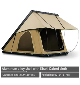 New Ultra Light Aluminum Hard Shell Triangle Outdoor 4×4 Off Road Pickup Truck Roof Top Tent for 2 Person Camping