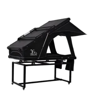 New Upgrade Automatic Aluminum Triangle Hard Shell Waterproof Four-Season Rooftop Tent with 4-Sided Windows