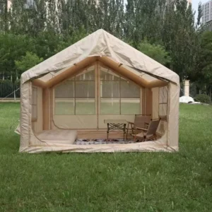 Newest Style Inflatable Glamping Tent with One Bedroom Structure Made in China Featuring Durable Oxford Fabric