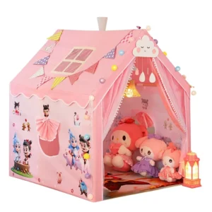 Nezha Ao Bing Childrens Fabric Tent Indoor Playhouse Little House Castle Princess Room Sleepover Toy Birthday Gift House Shaped