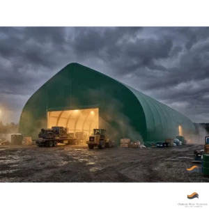 No Foundation Relocatable Wind and Snow Rated Industrial Tent for Heavy Equipment Storage
