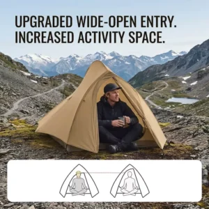 Nylon and Polyester Silicone Double-Layer Stormproof Summer Tent, PU3000, Ultralight Camping, Manufacturer