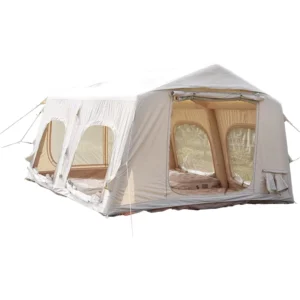 OEM 13sqm Luxury Camping Tent Windproof Thickened Rainproof Oxford Fabric Clear View Family Glamping Overnight