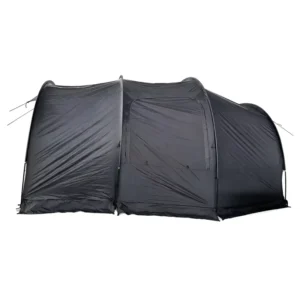 OEM Custom 4 Season Black Tunnel Tent 3 4 Person Waterproof Windproof Outdoor Camping Tent 4 Doors Double Layer Family Tent