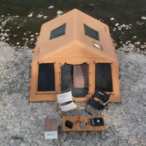 OEM Custom Cotton Inflatable Camping Tent Waterproof Portable Outdoor Mountaineering Hiking Four season Quick Setup Large
