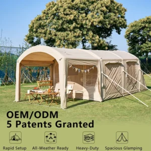 OEM Factory Price New Arrival Tunnel Tent Family Luxury Outdoor Holiday Inflatable Camping Tent for Events Activity