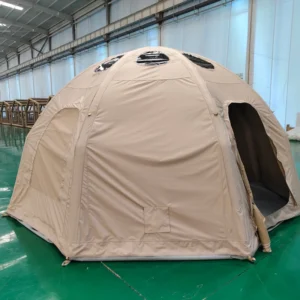 OEM Factory Waterproof Windproof Polyester Fabric Outdoor Luxury Glamping Inflatable Tent