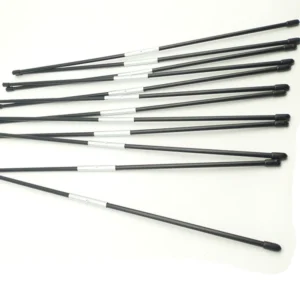OEM Fiberglass Tent Pole Replacement Pre-Assembled 12Ft Black Hiking Camping Outdoor