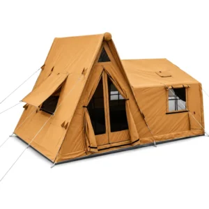 OEM Inflatable Glamping Tent with TC Cotton Fabric Waterproof Air Tent for Outdoor Camping