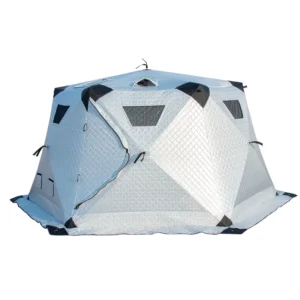 OEM Insulated Oxford One Bedroom Large Camping Outdoor Hexagonal Pop-up Ice Fishing Sauna Tent Portable