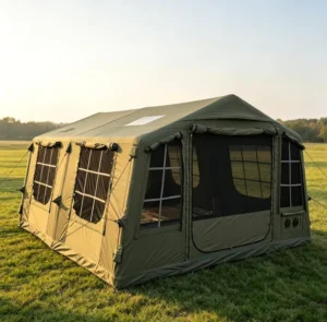 OEM ODE 17.28㎡ Air Tent Black High Quality Camping Four Season Luxury Glamping Large Family 5 8 Person New Inflatable Tent