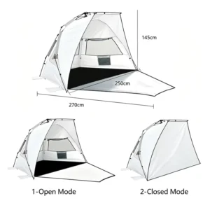 OEM/ODM One Touch Tent Beach Summer Tent Outdoor Foldable Portable 2-3 Person UV Protection Automatic Beach Sunshade Tent