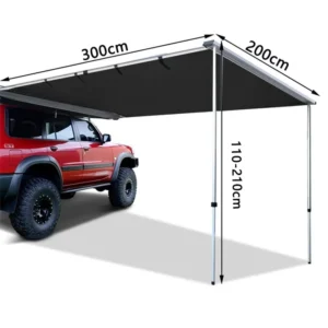 OEM ODM Portable Car Side Awning Tent Oxford Fabric Double Layer UPF50+ Four-Season Waterproof with LED Lighting