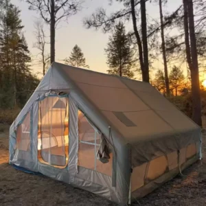 OEM ODM Portable Outdoor Glamping Air Tent Waterproof Oxford PVC Inflatable Straight Bracing Four season Quick Automatic Opening