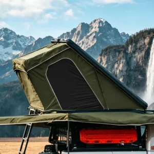 OEM ODM RTT 2 Person Camping Outdoor SUV 4×4 Triangular Aluminum Hard Shell Rooftop Tent
