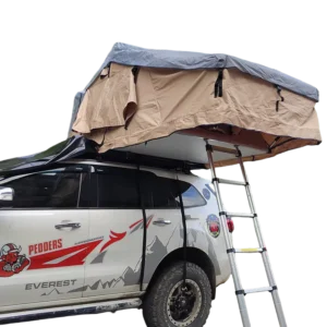 OEM Outdoor 1-3 Person Polycotton Waterproof Foldable Soft Shell Car Rooftop Tent 4×4 Off-Road