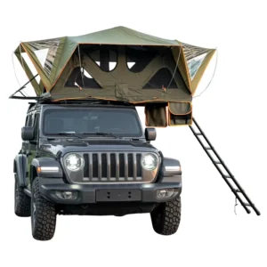 OEM Outdoor Waterproof Roof Tent Off Road Collapsible Camping Soft Shell Roof Tent 3 Person Oxford Fabric Aluminum Roof Tent